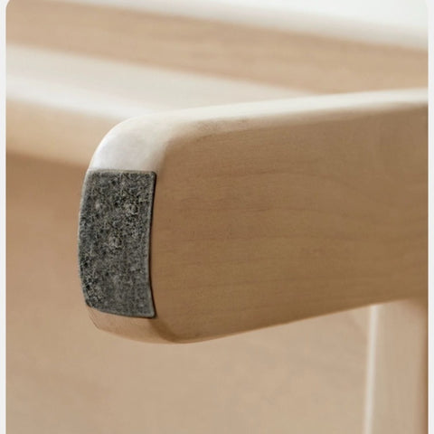 Birch Solid Wood Kids Multifunctional Foot Stool Step & Side Table in Berry Powder & Wizard Green