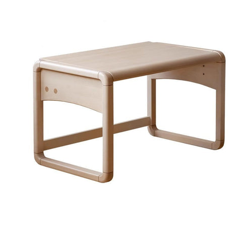 Birch Solid Wood & White Handmade Adjustable Childrens Writing Desk for Study & Play
