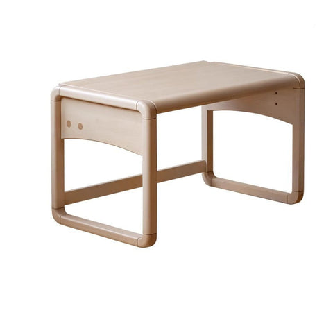 Birch Solid Wood & White Handmade Adjustable Childrens Writing Desk for Study & Play