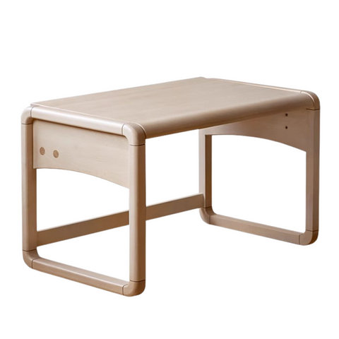 Birch Solid Wood & White Handmade Adjustable Childrens Writing Desk for Study & Play