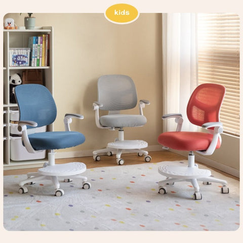 Adjustable Ergonomic Kids Study Chair with Mesh Back Blue Lift Seat for Correct Posture & Comfort