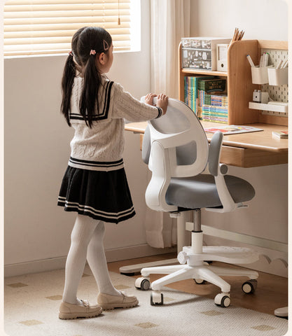 Adjustable Ergonomic Kids Study Chair with Mesh Back Blue Lift Seat for Correct Posture & Comfort