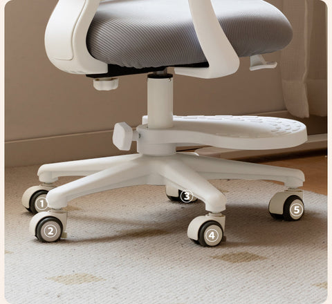 Adjustable Ergonomic Kids Study Chair with Mesh Back Blue Lift Seat for Correct Posture & Comfort