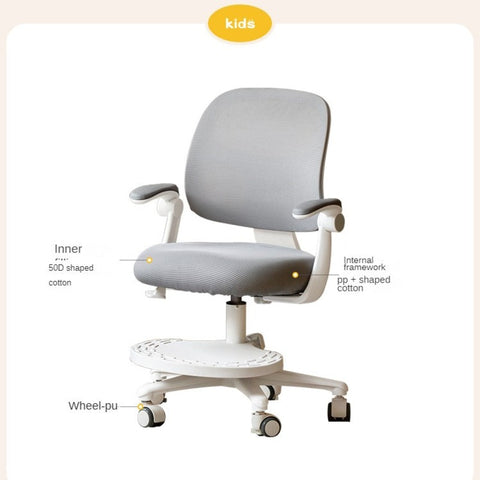 Adjustable Ergonomic Kids Study Chair with Mesh Back Blue Lift Seat for Correct Posture & Comfort