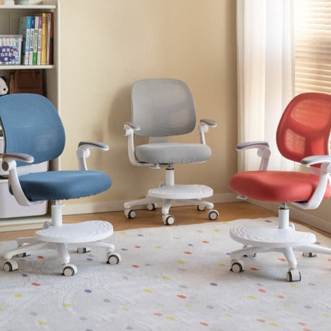 Adjustable Ergonomic Kids Study Chair with Mesh Back Blue Lift Seat for Correct Posture & Comfort