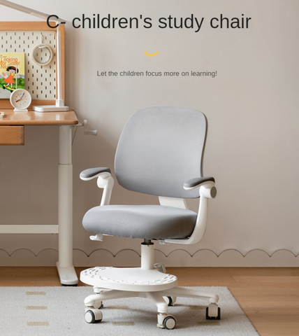 Adjustable Ergonomic Kids Study Chair with Mesh Back Blue Lift Seat for Correct Posture & Comfort