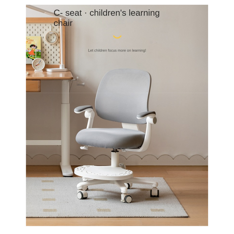 Adjustable Ergonomic Kids Study Chair with Mesh Back Blue Lift Seat for Correct Posture & Comfort