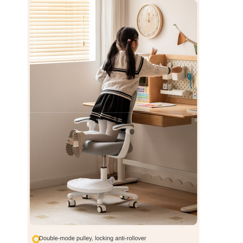 Adjustable Ergonomic Kids Study Chair with Mesh Back Blue Lift Seat for Correct Posture & Comfort