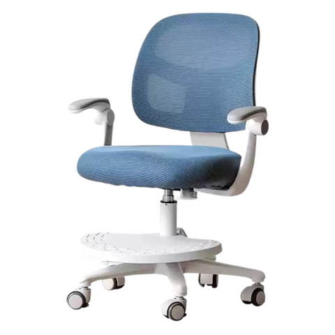 Adjustable Ergonomic Kids Study Chair with Mesh Back Blue Lift Seat for Correct Posture & Comfort