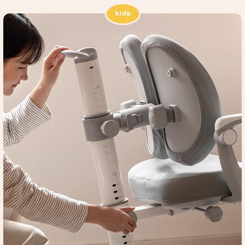 Adjustable Ergonomic Children's Learning Chair with Multi-Dimensional Backrest & Washable Fabric Kids Study Seat in Pink White or Multicolor