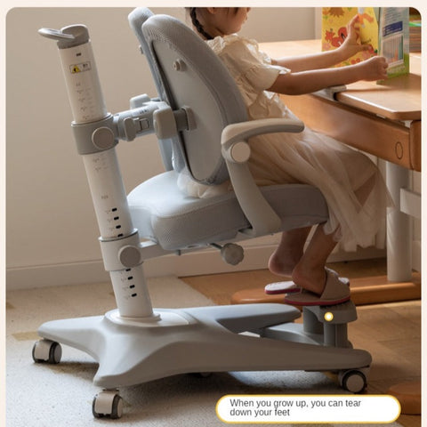 Adjustable Ergonomic Children's Learning Chair with Multi-Dimensional Backrest & Washable Fabric Kids Study Seat in Pink White or Multicolor