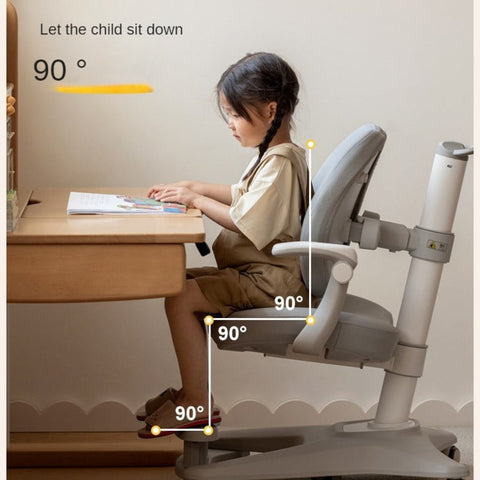 Adjustable Ergonomic Children's Learning Chair with Multi-Dimensional Backrest & Washable Fabric Kids Study Seat in Pink White or Multicolor