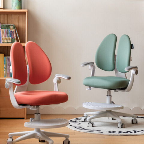 Children's Lift Adjustable Ergonomic Mesh Chair for Study & Writing Removable Washable Cover Watermelon Red Elf Gray Bean Paste Green