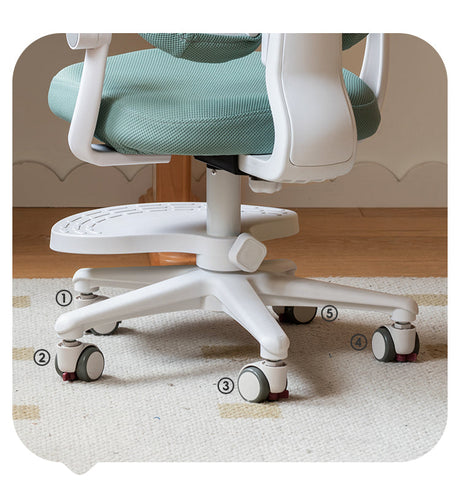 Children's Lift Adjustable Ergonomic Mesh Chair for Study & Writing Removable Washable Cover Watermelon Red Elf Gray Bean Paste Green