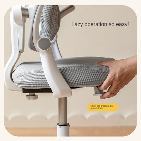 Children's Lift Adjustable Ergonomic Mesh Chair for Study & Writing Removable Washable Cover Watermelon Red Elf Gray Bean Paste Green