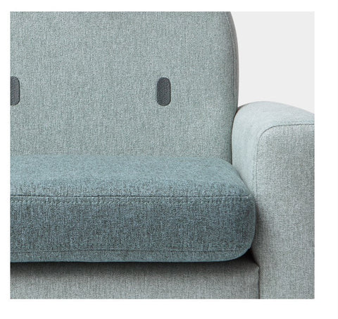 Gray Green Fabric Kids Sofa Cartoon Dinosaur Design Solid Wood Frame Removable Cover