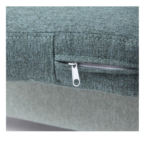 Gray Green Fabric Kids Sofa Cartoon Dinosaur Design Solid Wood Frame Removable Cover