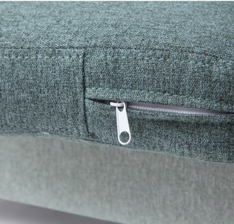 Gray Green Fabric Kids Sofa Cartoon Dinosaur Design Solid Wood Frame Removable Cover