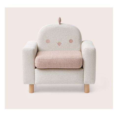 Gray Green Fabric Kids Sofa Cartoon Dinosaur Design Solid Wood Frame Removable Cover