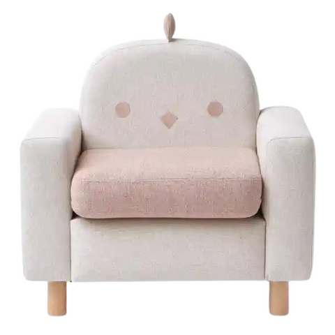 Gray Green Fabric Kids Sofa Cartoon Dinosaur Design Solid Wood Frame Removable Cover