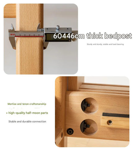 Beech Solid Wood Children's Bunk Bed.