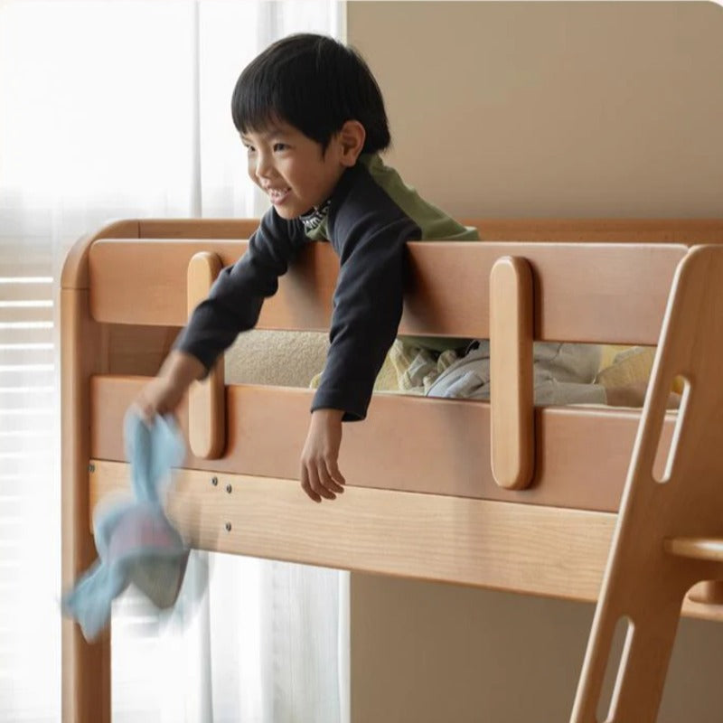 Beech Solid Wood Children's Bunk Bed.