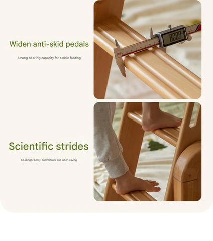 Beech Solid Wood Children's Bunk Bed.