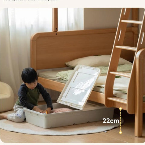Beech Solid Wood Children's Bunk Bed.