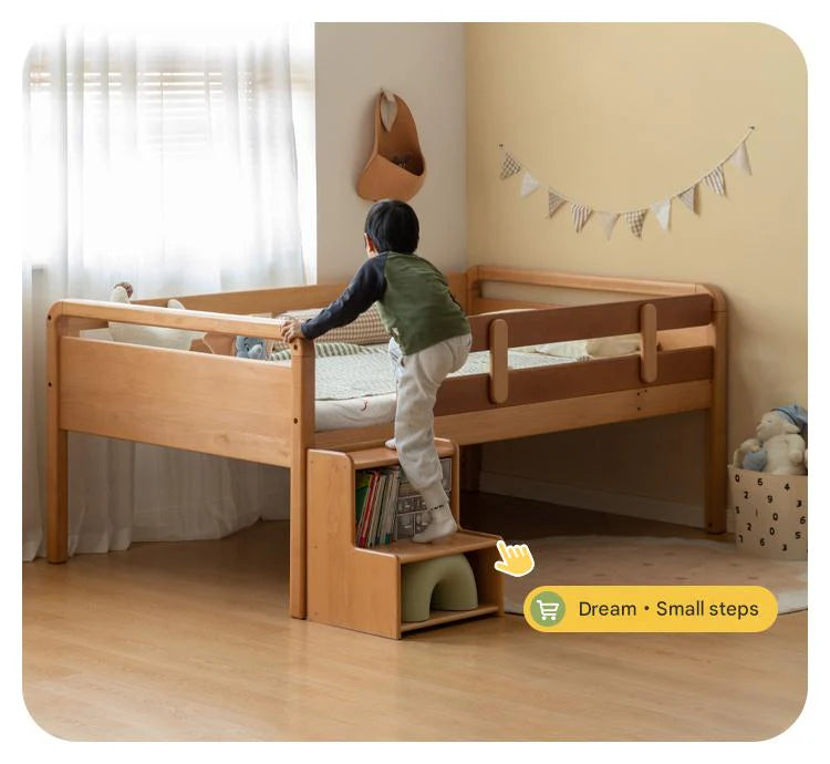 Beech Solid Wood Children's Bunk Bed.