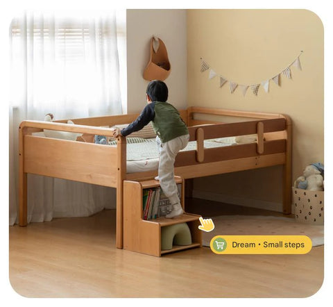 Beech Solid Wood Children's Bunk Bed.
