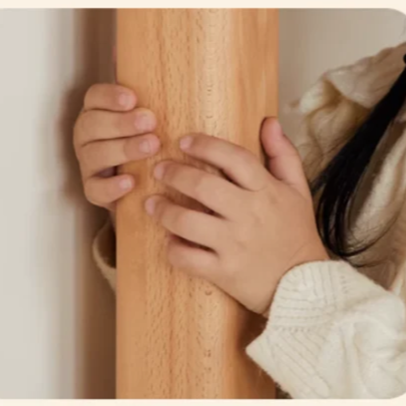 Beech solid wood with guardrails bunk bed.