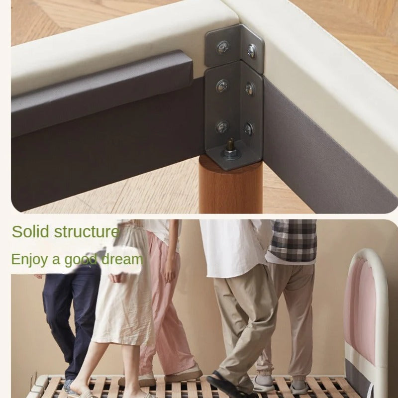 Organic leather Children's Cream Style Soft Bed.