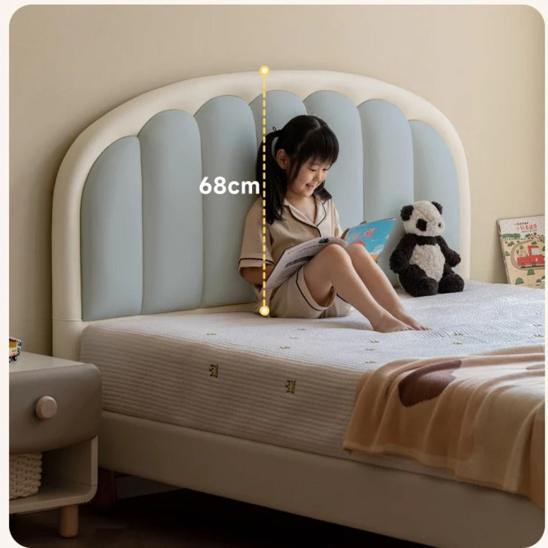 Organic leather Children's Cream Style Soft Bed.