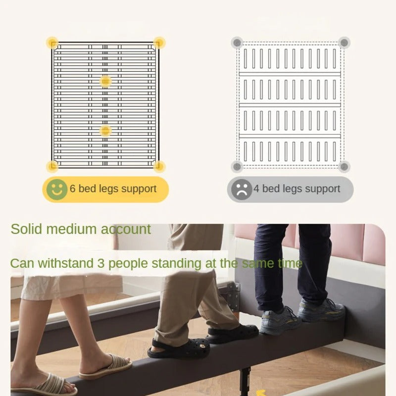 Organic leather Children's Cream Style Soft Bed.