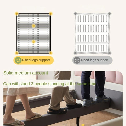 Organic leather Children's Cream Style Soft Bed.