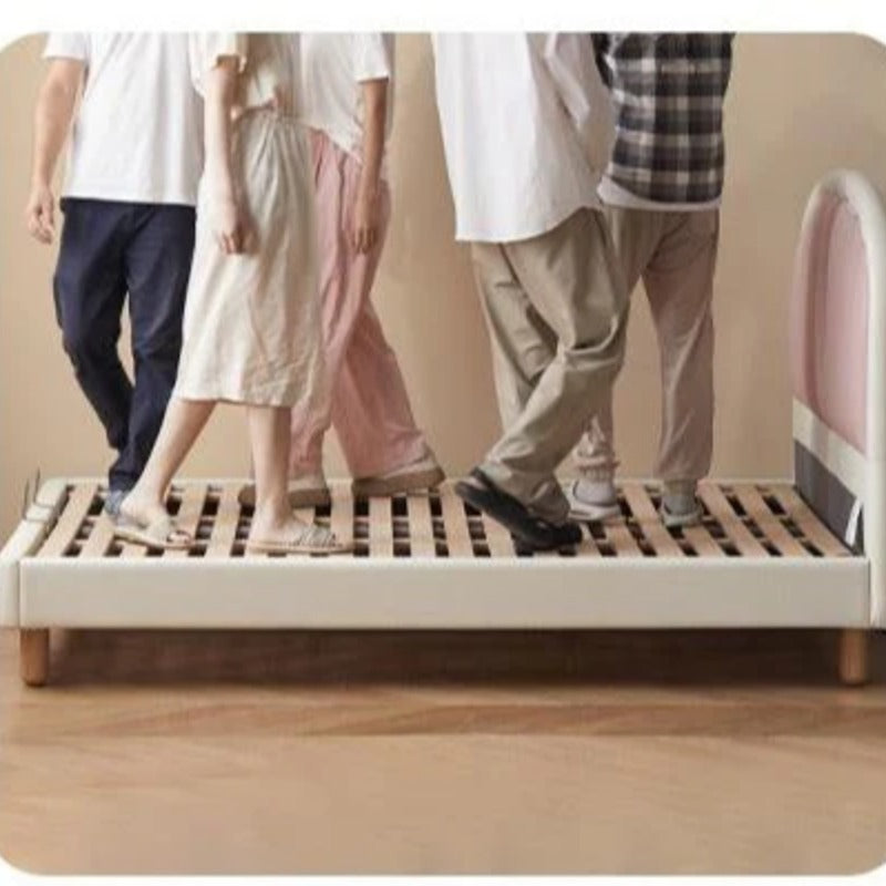 Organic leather Children's Cream Style Soft Bed.