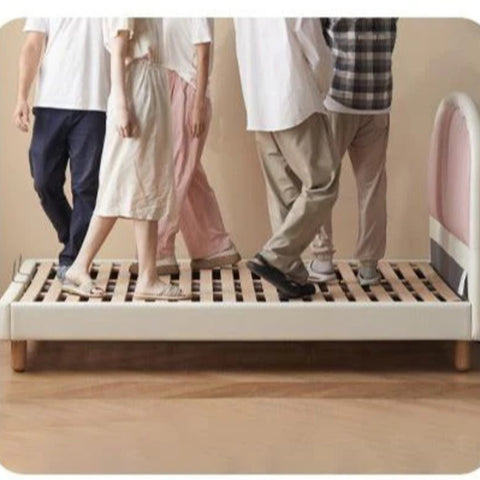 Organic leather Children's Cream Style Soft Bed.