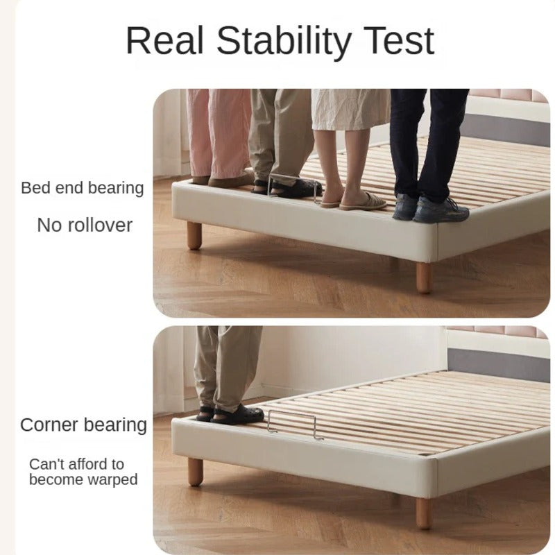 Organic leather Children's Cream Style Soft Bed.