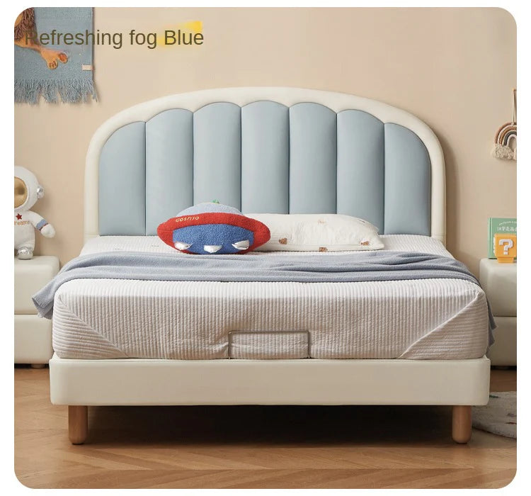 Organic leather Children's Cream Style Soft Bed.
