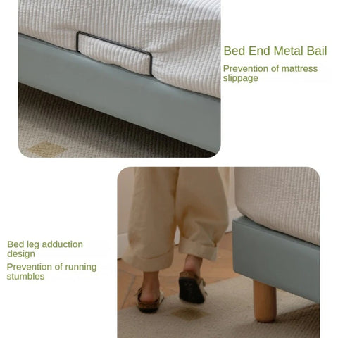 Organic Leather Children's Soft Bed Boys and Girls.