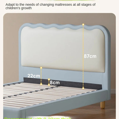 Organic Leather Children's Soft Bed Boys and Girls.