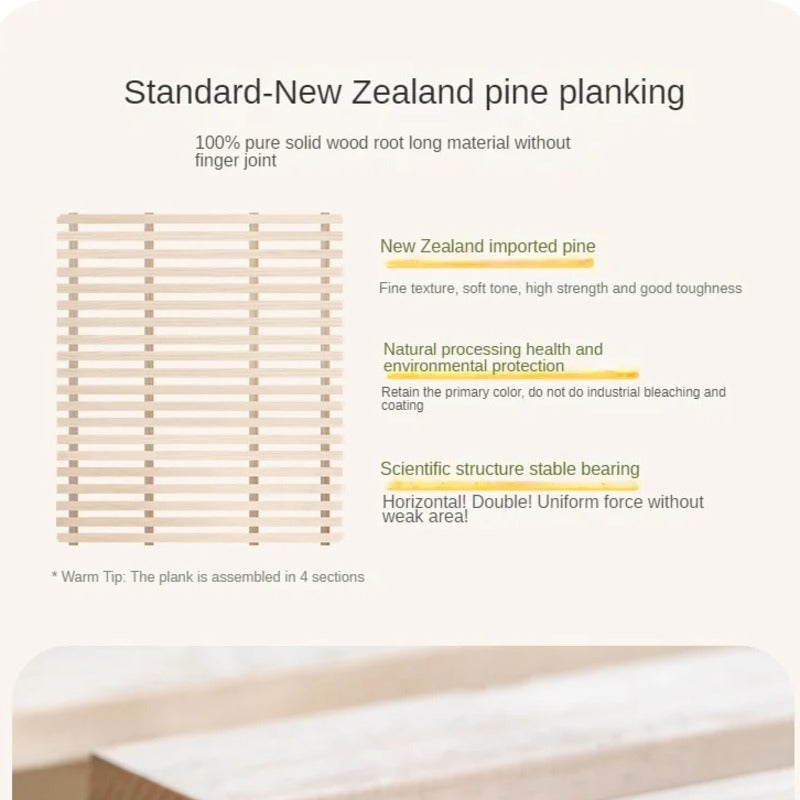 Beech Solid Wood Soft Single Kid's Bed