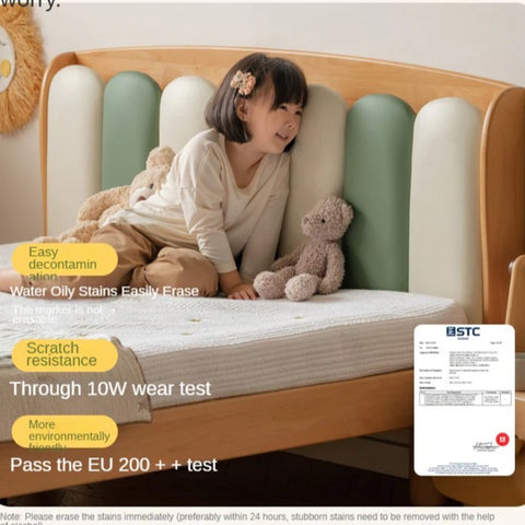 Beech Solid Wood Soft Single Kid's Bed