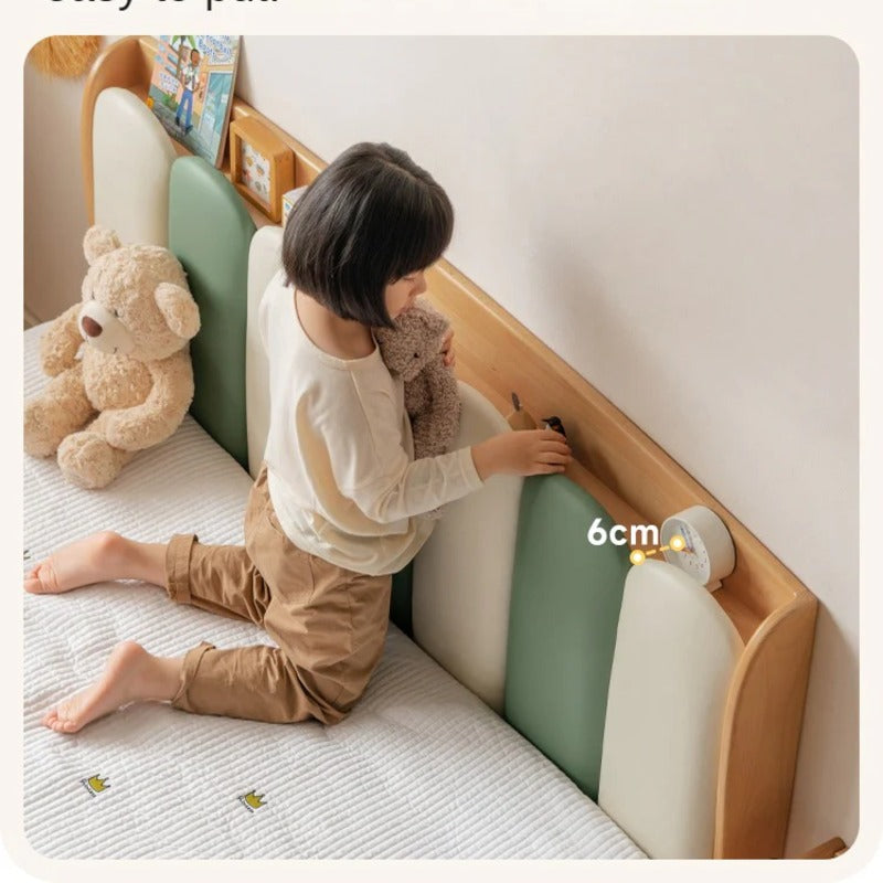 Beech Solid Wood Soft Single Kid's Bed