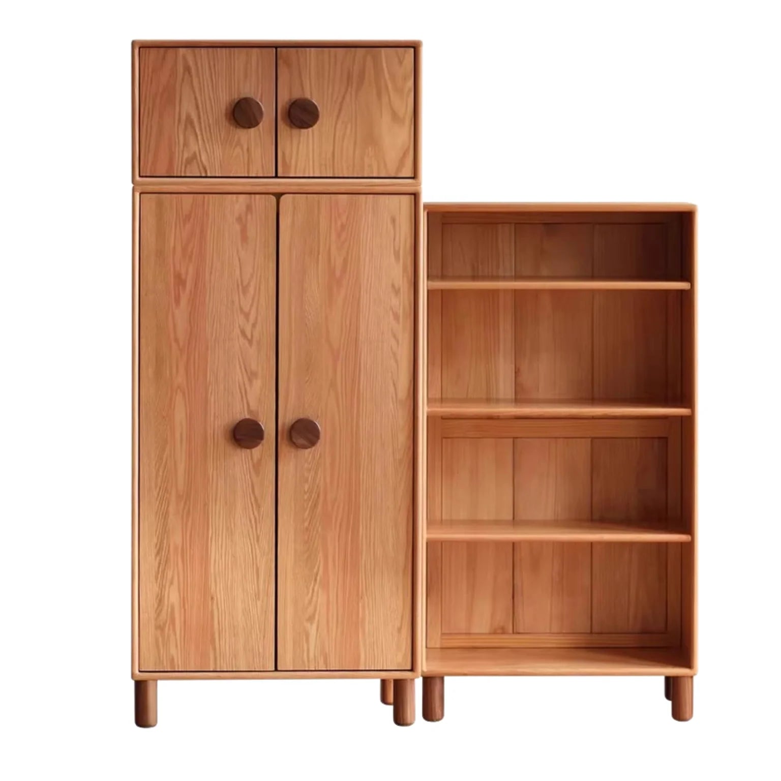 Oak Solid Wood Kids Wardrobe Free Combination
