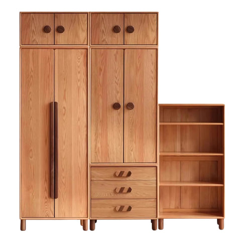 Oak Solid Wood Kids Wardrobe Free Combination