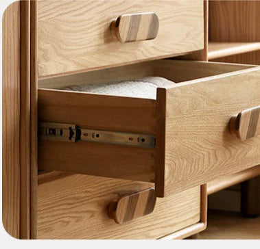 Oak Solid Wood Kids Wardrobe Free Combination