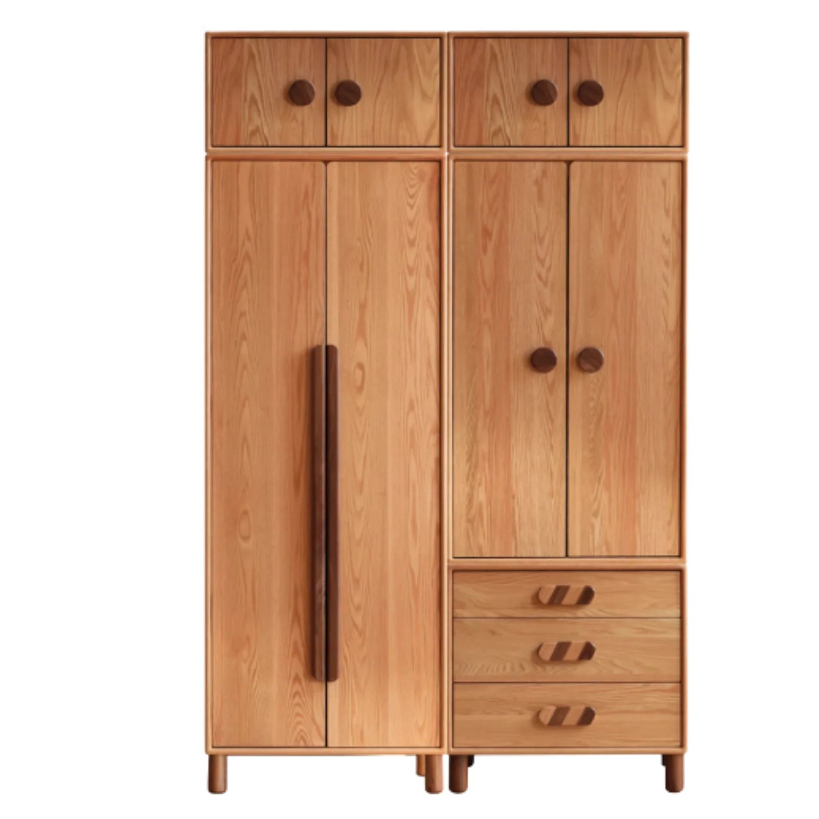 Oak Solid Wood Kids Wardrobe Free Combination
