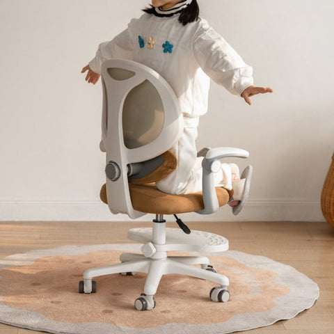 Adjustable Lift Kids Study Chair with Ergonomic Mesh Back & Padded Seat in Blue for Home Desk