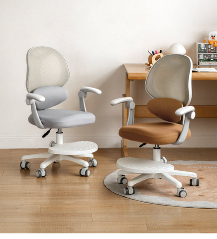 Adjustable Lift Kids Study Chair with Ergonomic Mesh Back & Padded Seat in Blue for Home Desk